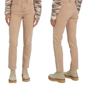 FRAME Le Sylvie Slender Straight Jeans Brown Acid Wash Size 32 Like New